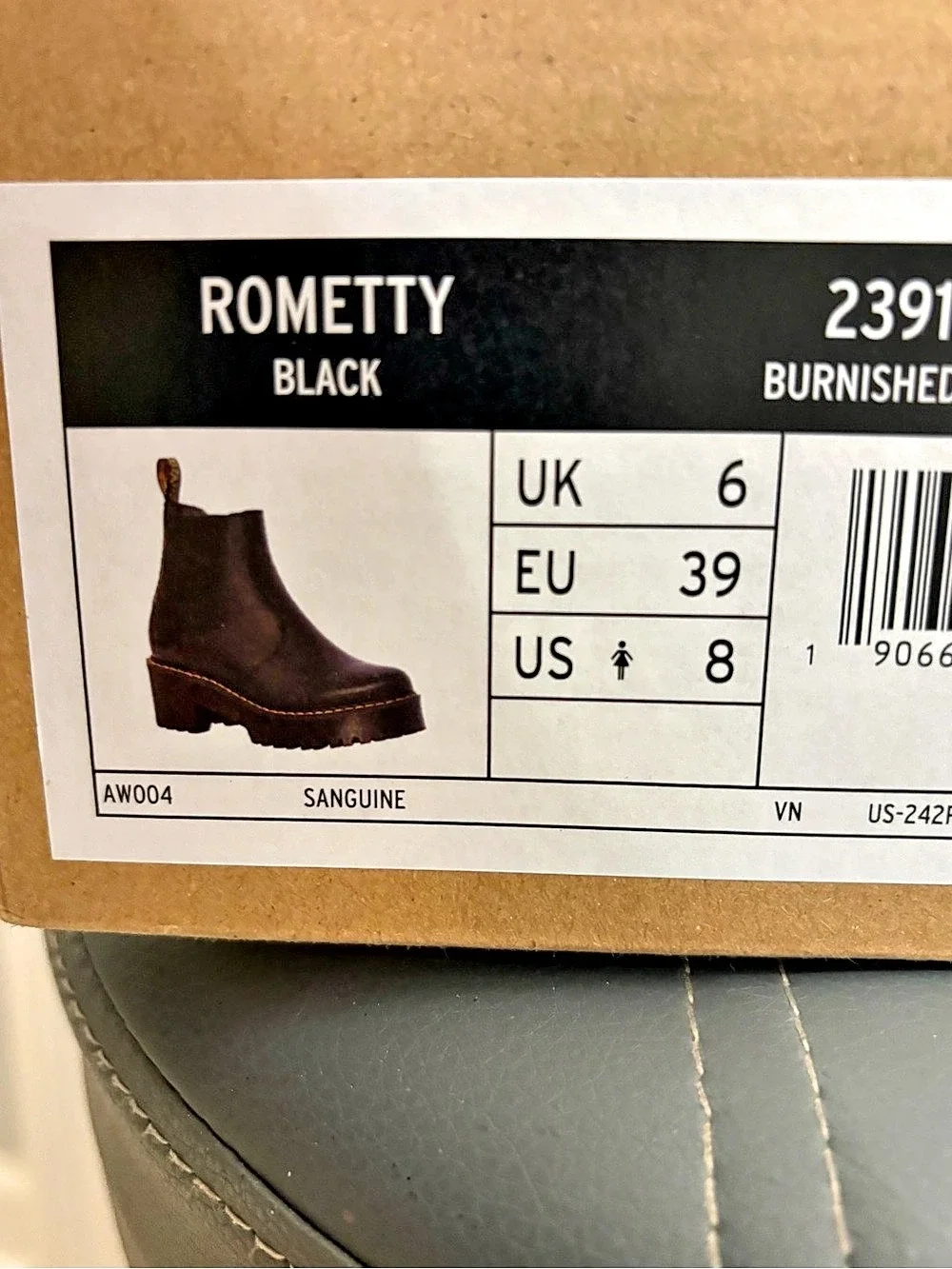 Dr. Martens Romety Ankle Boots Black US 8 Like New